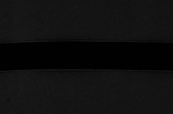 Hovedbilde Fløyelsbånd elastisk 40 mm sort