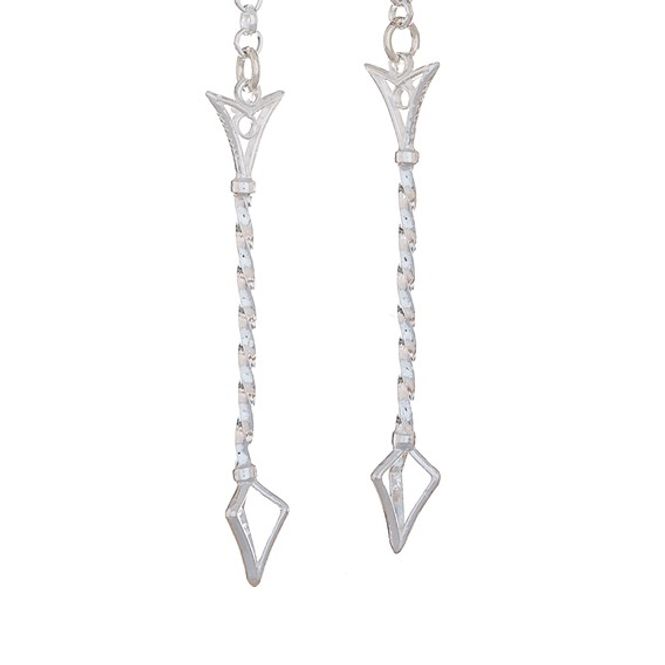 Hovedbilde Ertekjede med spyd 1,2 m, Bergen hvit