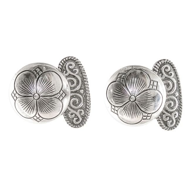 Hovedbilde Mansjettknapper kløver, oksidert