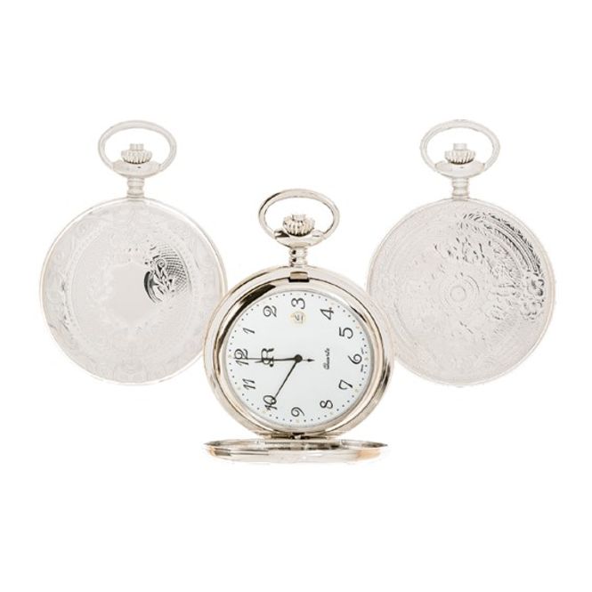 Hovedbilde Lommeur krom, batteri