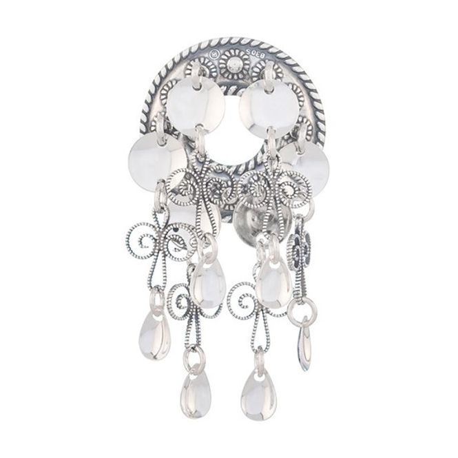 Hovedbilde Sølje med heng og filigran, oksidert