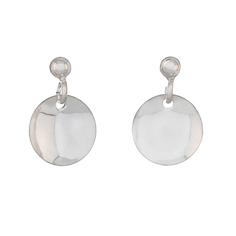 Ørepynt 10 mm lauv, sølv