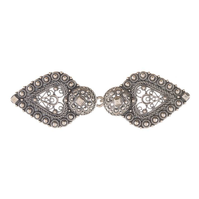 Trøyespenne 9 cm Telemark oksidert nål