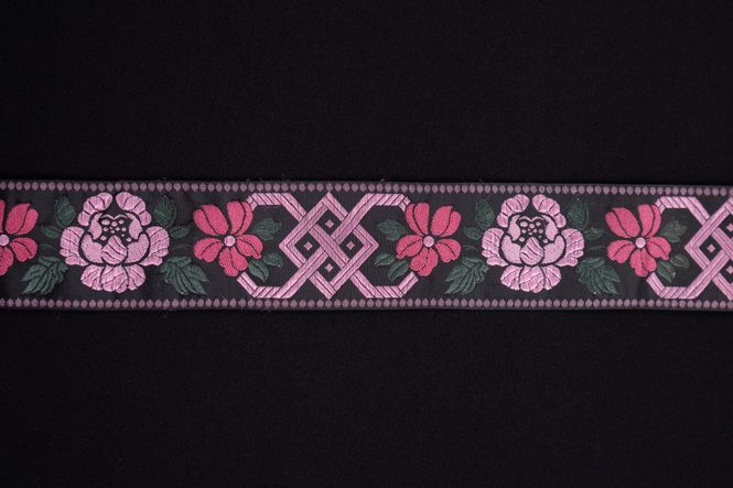 Hovedbilde Kryssbånd 48 mm rosa/grønt/sort